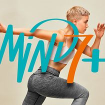 Project for a studio that works with physical and mental well being: Mind7+. Br e ing e Identidade projeto de Rodrigo Lira - 17.01.2021