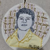 Mi Proyecto del curso: Creación de retratos bordados. Embroider, and Portrait Drawing project by Rusia Candelario Murillo - 01.19.2021