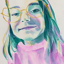 Mi Proyecto del curso: Retrato artístico en acuarela. Painting project by Laureen - 01.19.2021