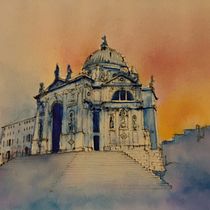 My project in Architectural Sketching with Watercolor and Ink course. Pintura em aquarela projeto de Eleonora Basso - 19.01.2021