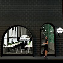 Restaurante "noir" en Palermo. Projekt z dziedziny  Architektura, Architektura wnętrz i Projektowanie wnętrz użytkownika Agos Laurini - 19.01.2021