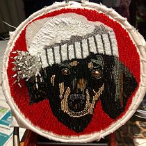 Mi Proyecto del curso: Retratos bordados en pedrería. Embroider project by Lelia Morfin - 01.20.2021