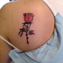 Mi Proyecto del curso: Rosa del mas allá . Tattoo Design project by José Leopoldo Rubio Galeana - 01.20.2021