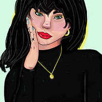 Meu projeto do curso: Retrato de personagens femininas com Procreate. Projekt z dziedziny Trad, c i jna ilustracja użytkownika Jéssica Marques - 20.01.2021