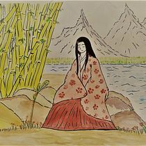 Meu projeto do curso: Ilustração em aquarela com influência japonesa. Un projet de Illustration à l'encre de Elaine Oliveira - 21.01.2021