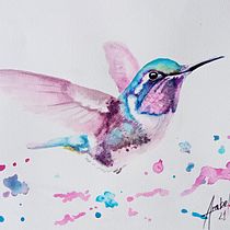 Proyecto Acuarela artística para aves: Varios pájaros. Traditional illustration, Watercolor Painting, Realistic Drawing, and Naturalistic Illustration project by Arabel - 01.21.2021