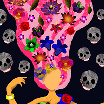 Flores mágicas: Ilustração flat com Photoshop. Traditional illustration, and Digital Painting project by Lucas Silva - 01.21.2021