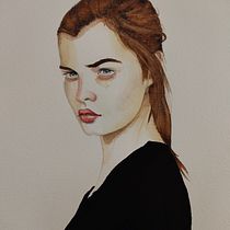 My project in Watercolor Portrait from a Photo course. Thank Sol Barrios I had a great time!. Watercolor Painting, Traditional illustration, and Portrait Drawing project by julien_hennegrave - 01.21.2021