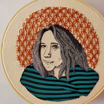 Mi Proyecto del curso: Creación de retratos bordados. Embroider, and Portrait Drawing project by carolinabergap - 01.21.2021