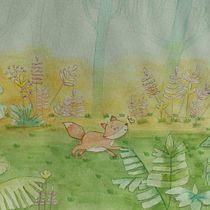 Bosque al atardecer Ein Projekt aus dem Bereich Botanische Illustration, Kinderillustration und Aquarellmalerei von mililoaiza - 22.01.2021