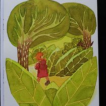 Nora, Nibbles, and the wolf. Watercolor Painting project by Kelly McAnena - 01.25.2021