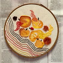 Meu projeto do curso: Técnicas básicas de bordado e aquarela. Embroider, Drawing, Artistic Drawing, and Watercolor Painting project by Mariana Gandarela - 01.22.2021