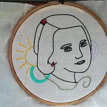 Mi Proyecto del curso: Retrato lineal bordado. Un projet de Broderie de paulapena288 - 11.02.2021