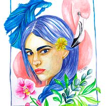 Mi Proyecto del curso: Ilustración en acuarela: naturaleza y vida. Un proyecto de Bellas Artes, Dibujo, Dibujo artístico, Dibujo de Retrato, Ilustración tradicional, Ilustración botánica y Pintura a la acuarela de Delia Sepulveda Pizarro - 25.01.2021