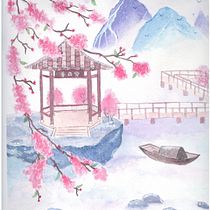 Mi Proyecto del curso: Ilustración en acuarela con influencia japonesa. Un projet de Créativité de lucero_jh - 23.01.2021