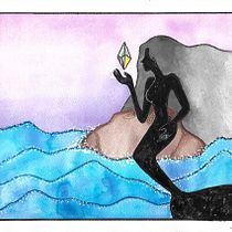Mi Proyecto del curso: Introducción a la ilustración infantil - "LA SIRENITA". Ink Illustration, and Watercolor Painting project by Andreah Sucre Bello - 01.23.2021