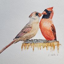 My project in Artistic Watercolor Techniques for Illustrating Birds course. Watercolor Painting project by schlitz.kathy - 02.10.2021