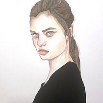 My project in Watercolor Portrait from a Photo course. Watercolor Painting project by run_run_dmc - 01.23.2021