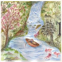 Mi Proyecto del curso: Ilustración en acuarela con influencia japonesa. Un projet de Illustration traditionnelle , et Aquarelle de Angela Urbina - 23.01.2021