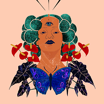 Rihanna | Meu projeto do curso: Ilustração flat com Photoshop. Traditional illustration project by Ana Beatriz Resende - 10.24.2020
