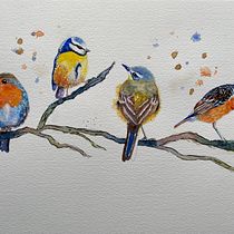 My project in Artistic Watercolor Techniques for Illustrating Birds course. Watercolor Painting project by Gia Harvey - 01.24.2021