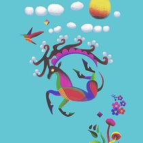 My final project in Flat Illustration with Photoshop course. Artistic Drawing, Botanical Illustration, Digital Drawing, Digital Illustration, and Traditional illustration project by Rea Nemer - 01.24.2021