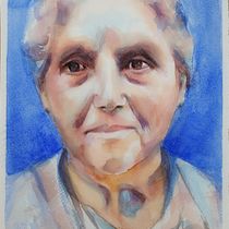 Señora Adela. Watercolor Painting project by María Biló - 01.25.2021