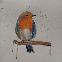 My project in Artistic Watercolor Techniques for Illustrating Birds course. Watercolor Painting project by charlene.kane7 - 01.24.2021