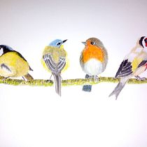 My project in Artistic Watercolor Techniques for Illustrating Birds course. Accessor, and Design project by kingmadeline74 - 02.18.2021