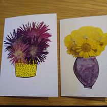 Tarjetas con motivos florales para mis abuelos. Arts, and Crafts project by sof24 - 01.24.2021