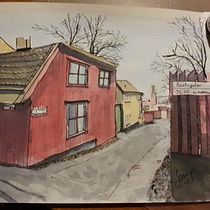 My project in Architectural Sketching with Watercolor and Ink course. Pintura em aquarela projeto de jenny_furstenbach - 24.01.2021