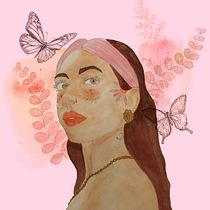 Mi Proyecto del curso: Retrato ilustrado en acuarela. Projekt z dziedziny  Sztuki piękne, Portret, Trad, c i jna ilustracja użytkownika María Gómez - 24.01.2021