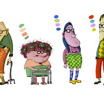 The Nerds Family. Final project. Character Design, Children's Illustration, Digital Illustration, and Traditional illustration project by margaritamaria - 01.25.2021