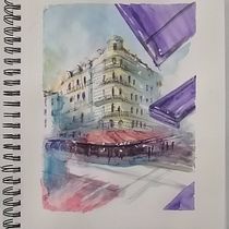 My project in Architectural Sketching with Watercolor and Ink course. Pintura em aquarela projeto de jules7seven - 25.01.2021