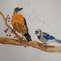 My project in Artistic Watercolor Techniques for Illustrating Birds course. Watercolor Painting project by Peggy Williams - 01.30.2021