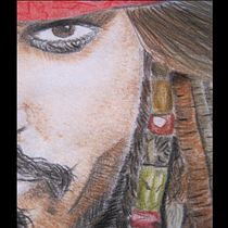 Jack sparrow (proyecto) buen curso de canavarro. Portrait Drawing project by tutomarkmark75 - 01.25.2021