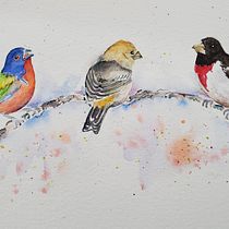 My project in Artistic Watercolor Techniques for Illustrating Birds course. Watercolor Painting project by Deb Schonberg - 01.25.2021