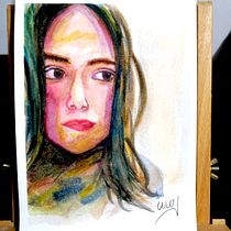 Gabriela . Watercolor Painting, Acr, lic Painting, and Oil Painting project by William Cisneros Guerra - 01.26.2021