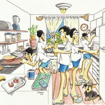 Dynamic scenarios. Drawing, Traditional illustration, Ink Illustration, Sketching, Pencil Drawing, Watercolor Painting, and Sketchbook project by Rosane Badan - 01.24.2021