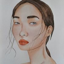 My project in Watercolor Portrait from a Photo course. Watercolor Painting project by j9_us - 01.28.2021