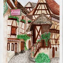 Mi Proyecto del curso: Representación arquitectónica en acuarela. Un projet de Illustration architecturale , et Aquarelle de Gilmary Mambel - 27.01.2021