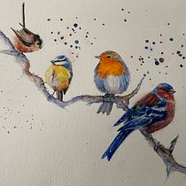 My project in Artistic Watercolor Techniques for Illustrating Birds course. Watercolor Painting project by Joanne Melarangi - 01.29.2021