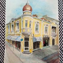 My project in Architectural Sketching with Watercolor and Ink course. Ilustração arquitetônica, e Pintura em aquarela projeto de Darina Yaneva - 27.01.2021