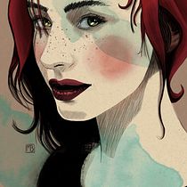 My project in Illustrated Portraits with Procreate course. Ilustração digital projeto de mollie_bachman - 28.01.2021