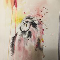 My project in Artistic Watercolor Techniques for Illustrating Birds course. Watercolor Painting project by tantpita - 01.29.2021