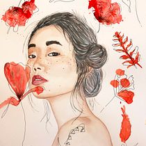 Mi Proyecto del curso: Retrato ilustrado en acuarela . Projekt z dziedziny Malowanie akwarelą użytkownika Eva Gracia - 29.01.2021