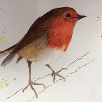 My project in Artistic Watercolor Techniques for Illustrating Birds course. Traditional illustration, and Watercolor Painting project by Helen Jones - 01.30.2021