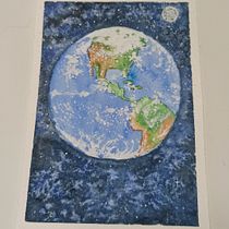 Mi proyecto: la tierra desde el espacio. Watercolor Painting project by albeta03 - 01.30.2021