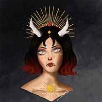 Meu projeto do curso: Retrato digital no Photoshop com um toque de fantasia. Creativit, Portrait Drawing, Digital Drawing, and Traditional illustration project by Linara Tomasonis - 01.30.2021