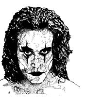 First tattoo design - portrait of Eric Draven from The Crow. Projekt z dziedziny Projektowanie tatuaż użytkownika s.m.bracegirdle - 30.01.2021